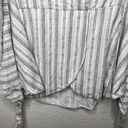 L'Academie  Revolve The Meadow Dress Striped White Gray Long Sleeve  Size S Photo 8