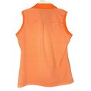 Vineyard Vines  Orange Sleeveless Striped Golf Polo Size Medium Photo 1