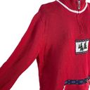 Breckenridge Vintage  Grandma 1/4 Zip Turtleneck Fir Tree Sweater Red Size XL Photo 1