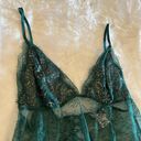 Victoria's Secret ✨ VTG Victoria’s Secret Emerald Green lace slip with gold details in M Photo 1