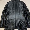 INC Black Leather Blazer Photo 1