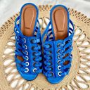 Givenchy  Blue Suede Caged Open Toe Heels in Size 37 Photo 1