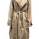 A New Day  Khaki Tan Trench Coat with Tie Belt and Purple Lining Womens XL Photo 0