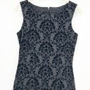 J. McLaughlin  Womens Ponte Knit Velvet Brocade Amelia Sheath Dress Size XS Black Photo 2