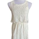 Love Culture Womens  Ivory Lace Vow Renewal Simple Wedding Sleeveless Dress Sz S Photo 0