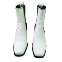 Rag and Bone  Axis Chelsea Boots White Square Toe Leather Size 38.5 EU Women's Photo 1