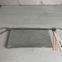 AQUA Silver Clutch w/Removable Crossbody Strap Photo 3