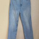 We The Free  hi-rise raw hem straight leg jeans light wash Photo 0