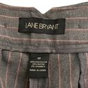 Lane Bryant  pinstripe cropped wide leg trousers womens 22 gray clasp closure New Photo 5