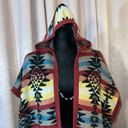 American Eagle  Size XS Hooded Navajo Sweater Poncho Photo 1