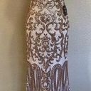 Bariano Rebecca Rose Gold Strapless Sequin Maxi Dress Photo 0