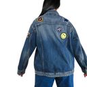 EXPRESS Y2k Vintage  Jean Jacket with Patches Medium Heart Kidcore Retro Denim Photo 4