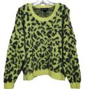 DKNY  Jeans Womens Animal Print LongSleeve Pullover Sweater Sz Large Photo 6