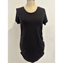 A pea in the pod  Ruched Scoop Neck Maternity, Postpartum Top in Black L Photo 1