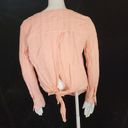 Treasure & Bond  Pink Button Down Top that Ties in the Back (XS) Photo 3