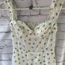 Cider Cottagecore Ivory and Blue Floral Maxi Dress with Bustier Style Top XS Photo 2