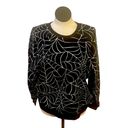 Grayson Threads Grayson/Threads sweatshirt Spider Web Superwoman Black White pullover Plus XXL Photo 2