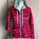 Under Armour  semi-fitted medium pink full zip hoodie sweatshirt Photo 0