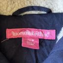 Woman Within  Women’s Sherpa-Lined Hooded Parka Jacket in Navy size 26W Photo 2