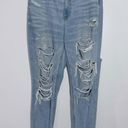 American Eagle Stretch Ripped Mom Jean High Rise 3369 Size 16 Photo 2