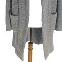 BLANK NYC  Womens Hooded Teddy Bear Duster Cardigan Gray Size XS Neutral Cozy Photo 6