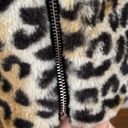 Nine West  Faux-Fur Leopard Bomber Jacket size S Photo 9