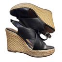 American Eagle Women’s  Black Cross Over Wedges Size 6 GUC #3176 Photo 0