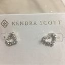 Kendra Scott  Ari heart crystal stud rhodium plated earrings Photo 1