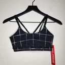 Good American  Double Strap Foil Graphic Plaid Stripe Sports Bra, 3 Photo 1