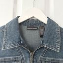 DKNY  Jeans Vintage Y2K Full Zip Utility Pocket Style Peplum Denim Jacket Small Photo 11