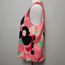 Ny&co NY& Pink Black Retro Floral Sleeveless Blouse Size Large Photo 2