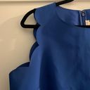 J.Crew  Cobalt Blue Scalloped Sleeveless Shift Dress - Size 8 Photo 4