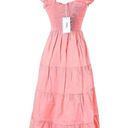 Hill House NWT  Ellie Nap Dress in Coral Cotton Smocked Midi XS Pockets! Photo 2