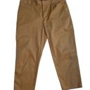 Liz Claiborne  Sloane Flat Front Ankle Chinos Khakis Size 14 Pockets Earthy Tan Photo 1