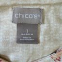 Chico's NEW Chico’s Border Floral 3/4 Sleeve Knit Top Size 1/Medium Photo 7