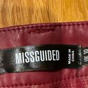 Missguided Faux Leather Burgundy Pants - Size 6 Photo 2