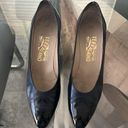 Salvatore Ferragamo  Leather Block Heel Shoes, (Made in Italy) Size 10 Photo 3