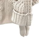 The Moon  & Madison Cropped Cable Knit Oversized Cardigan Sweater Photo 4