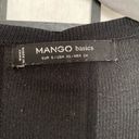 Mango  Open Draped Cardigan Black Small Photo 3