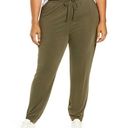 Treasure & Bond New  Soft Modal Knit High Waist Joggers Olive Sarma Photo 1