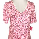 Kate Spade  Confetti Hearts Night Shirt Red Pink XSmall Photo 4