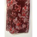 IRO  Paris Alise Abstract Burgundy Print Draped Midi Skirt Size 34 Small NWT Photo 9