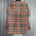 ZARA woman Orange Black Blue Plaid Button Down Shirt Work Career Retro Photo 5