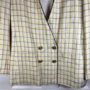 Kasper  Yellow Checkered Houndstooth Double Breasted Size 8 Photo 3