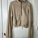 Pretty Little Thing Sand Oversized Zip Front Sweatshirt size small. Photo 1