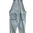 Gap  Women’s Slouchy Cropped Light Wash Denim Overalls - Size M Photo 2