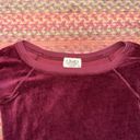 Juicy Couture VTG JUICY COURURE MAROON VELVET VELOUR BOATNECK SWEATSHIRT Photo 1