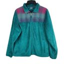 FILA  Teal Green Full Zip 90s Design Fleece Shirt/Jacket Shacket M Photo 0