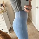 Aerie Offline Big Chill Seamless Leggings Light Blue Photo 1