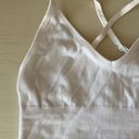 Loft NWOT The  white ribbed racer back bralette / crop top Photo 2